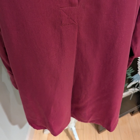 Soft Surroundings Hutton Popover Blouse Wmns Large PinkPurple Tencel Lyocell 136 - Picture 4 of 12